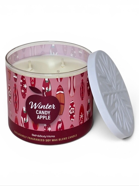 Bath & Body Works Other - Bath & Body Works Winter Candy Apple Sandy Claus 3 Wick Candle NWT